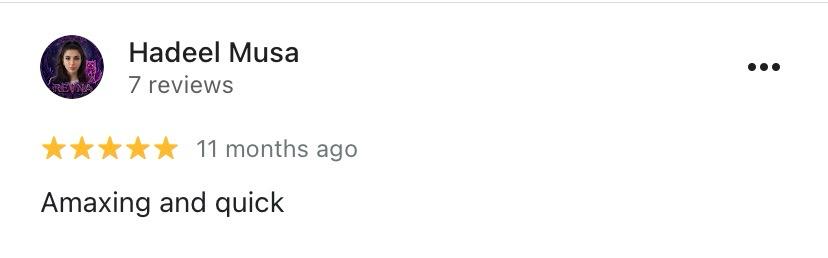 لقطة لتقييم Google